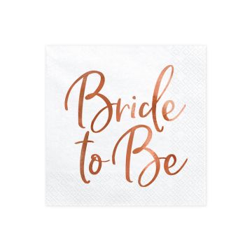 Rose Gold Bride To Be Servetten 20x - 33x33 cm