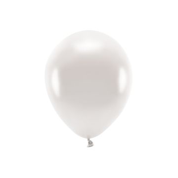 Metallic Pearl Witte Ballonnen 10x - 30 cm 