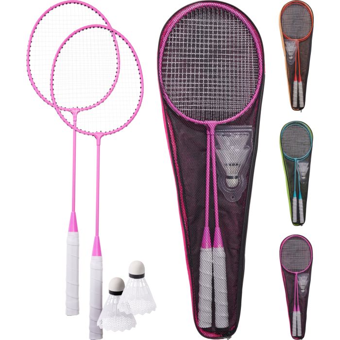 Badmintonsset met 2 rackets en 2 shuttlecocks