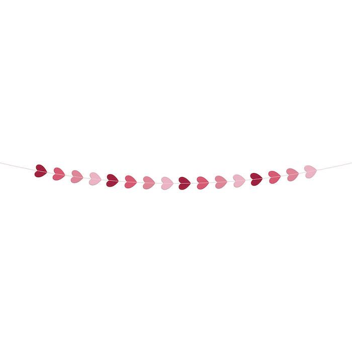 Roze Hart Guirlande - 3 m