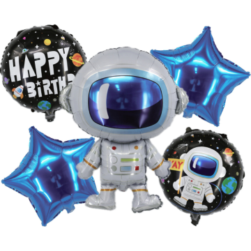 Folieballonnen met astronaut thema 5x