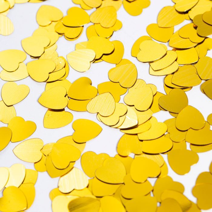 Gouden hart tafelconfetti - 14 g