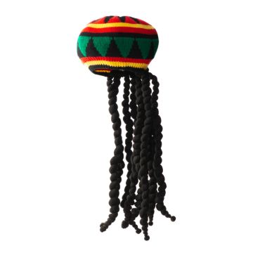 Rasta muts met dreads