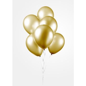 Goud Chrome Ballonnen 10x - 30 cm