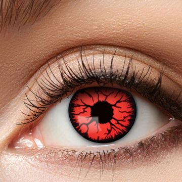 Contactlenzen rood en zwart agressief