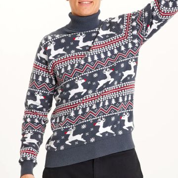 Kersttrui Stijlvol Turtleneck biologische katoen