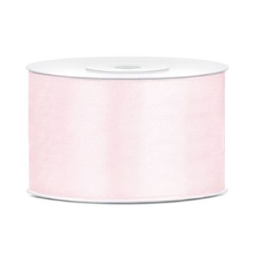 Pastelroze satijnlint - 38 mm x 25 m
