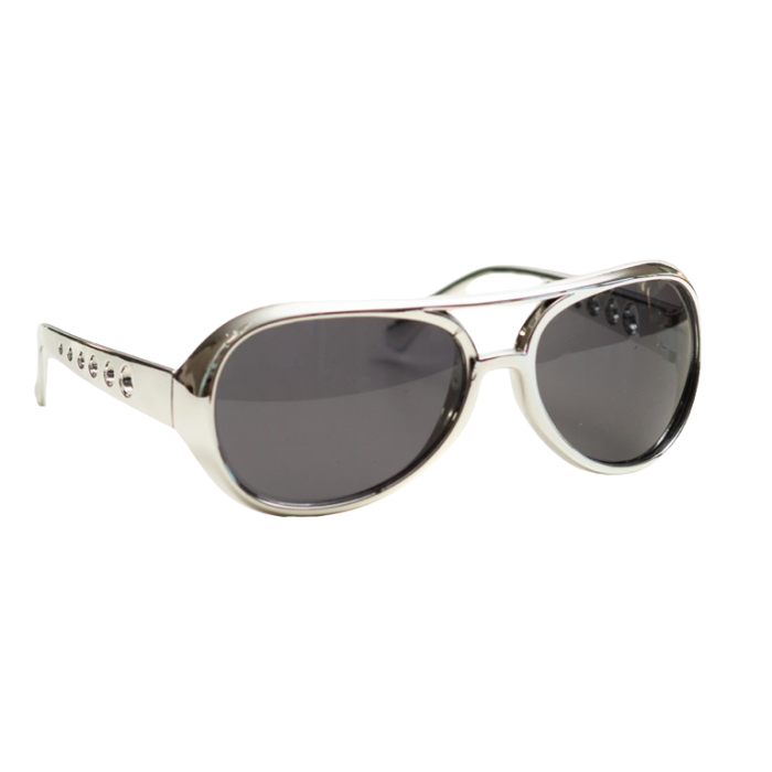 Elvis zonnebrillen zilver