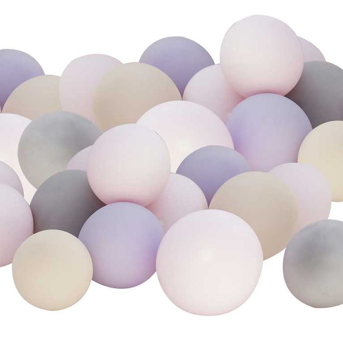 Roze & Paarse Pastel Mini Ballonnen 40x - 12 cm