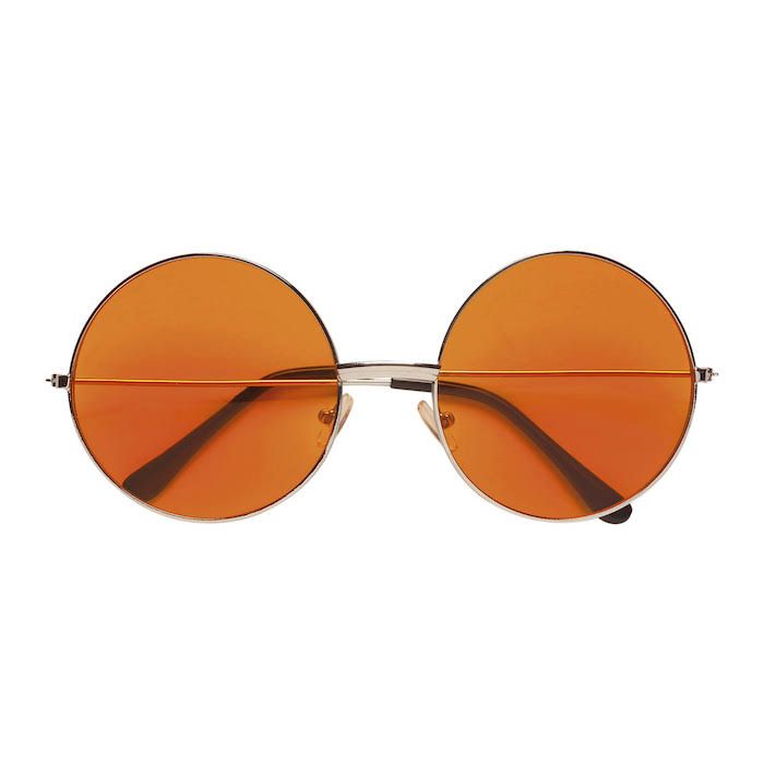 Neon zonnebril rond rood - onesize