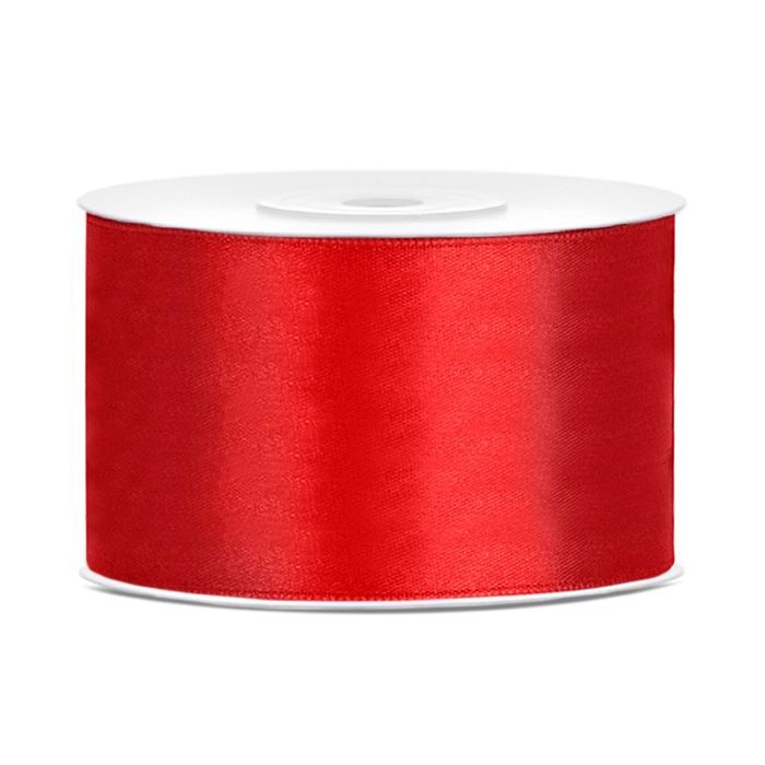 Rood satijnen lint - 38 mm x 25 m