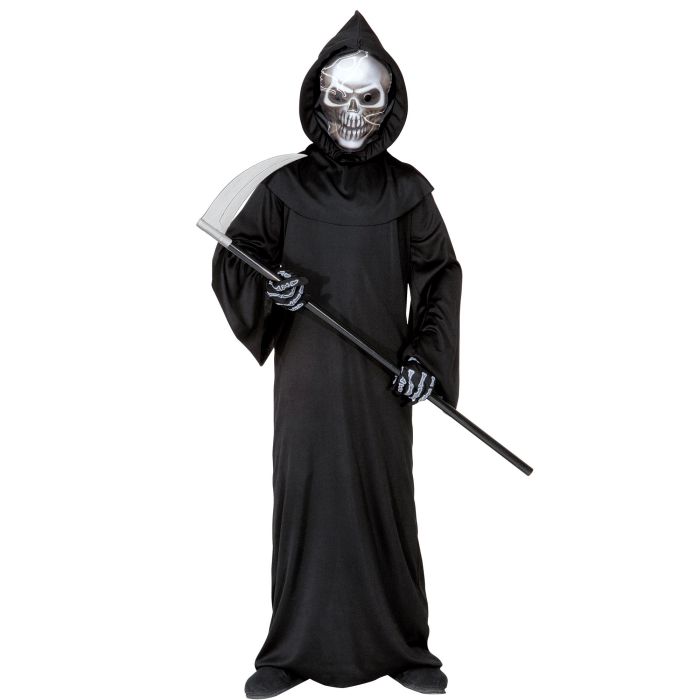 Grim Reaper kostuum met zilveren masker voor jongens