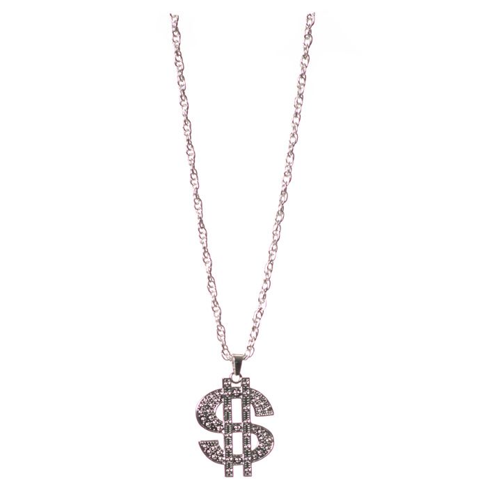 Zilveren dollar halsketting