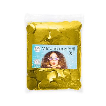 Ronde Metallic Gouden Confetti - 250 gram