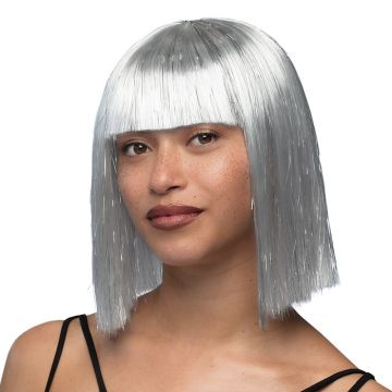 Witte glamour peruck - onesize