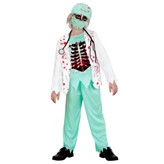 Zombie dokter kostuum voor kinderen - 6 delen