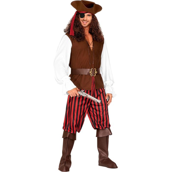 Piratenkostuum met hoed en ooglap voor heren