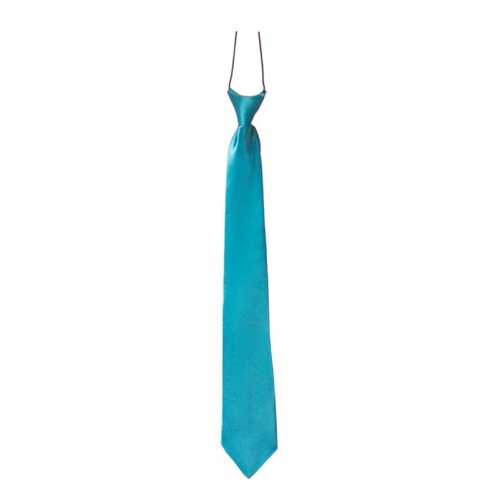 Stropdas 50 cm turquoise blauw