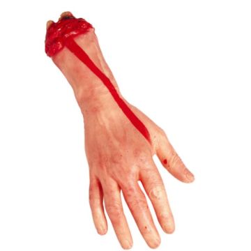 Bloederige afgehakte hand - 12x30 cm