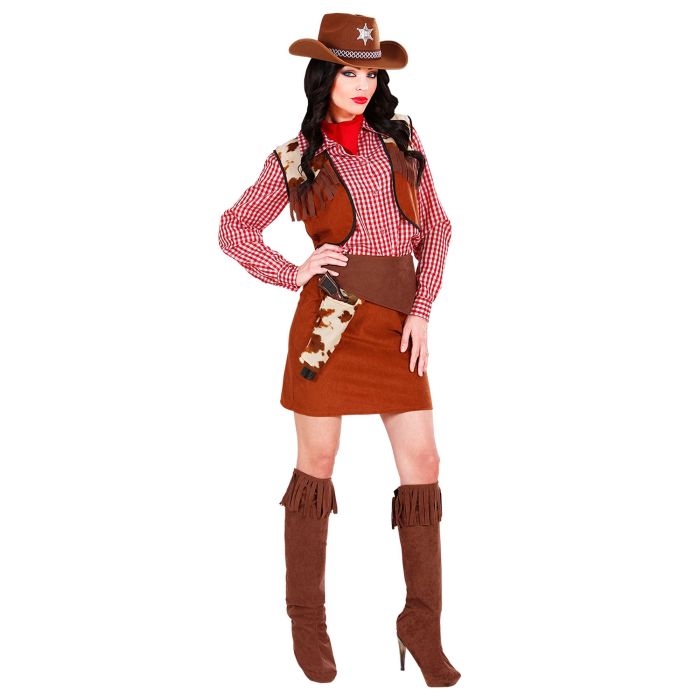 Cowgirl kostuum met vest en holster