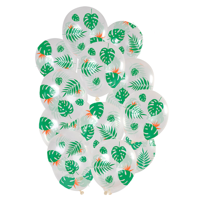 Tropische bladeren ballonboeket 15x - 30 cm