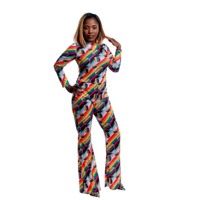 Regenboogkleurige pride jumpsuit 