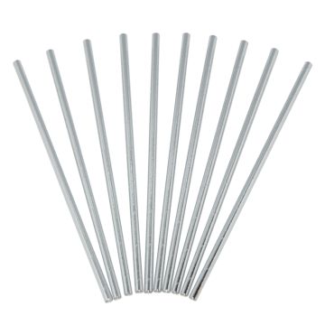 Papieren rietjes zilver 24x