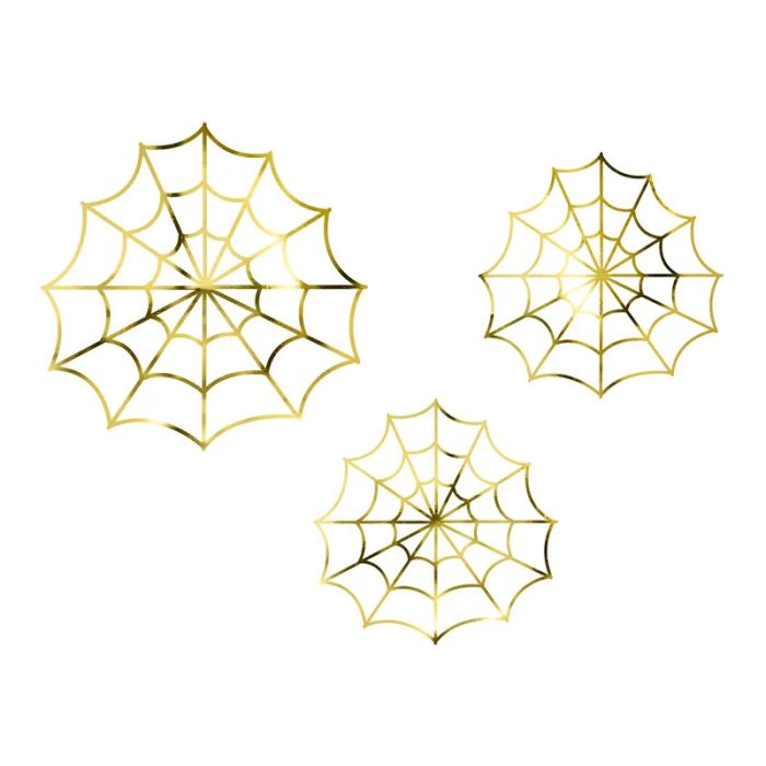 Gouden spinnenweb 3x