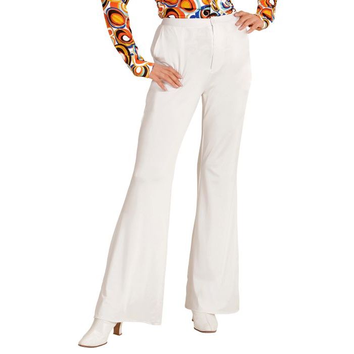 70's Dames Trompetbroeken Wit