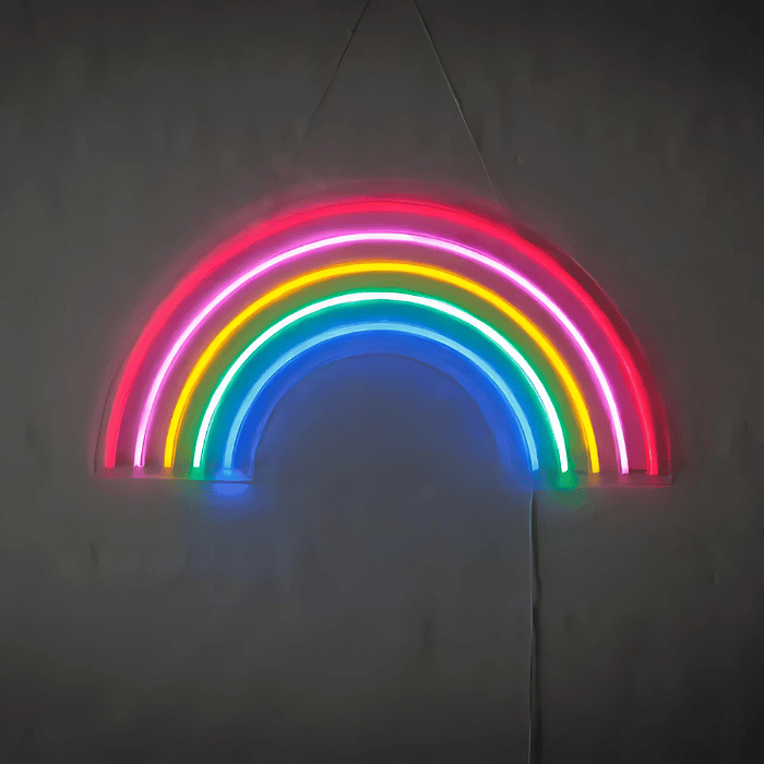 Regenboog neon LED sign - 32x63 cm