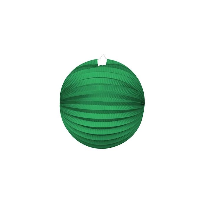 Ronde Papieren Lantaarn in Groen - 25 cm