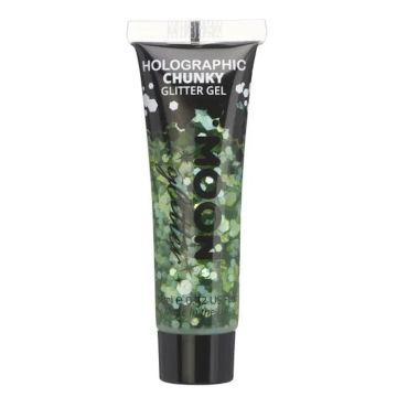 Holografische Chunky Glitter Gel Groen 12 ml Moon Creations