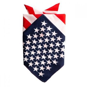 Bandana met USA-motief van 52x55 cm