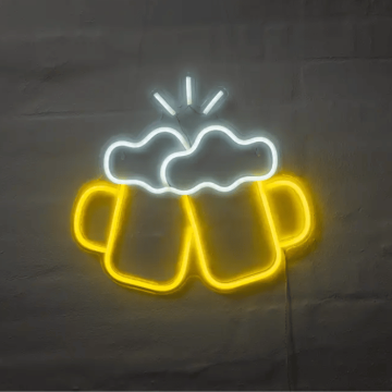 Bier neon LED bord - 37x40 cm