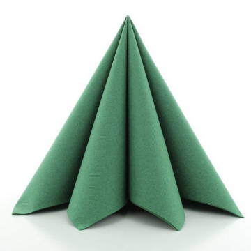 Luxe servetten donkergroen 12x - 40x40 cm