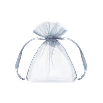 Organza zakje in Zilver 10x - 10 cm
