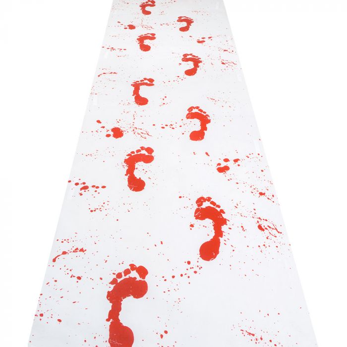 Bloedig tapijt met voetafdrukken - 450x60 cm 