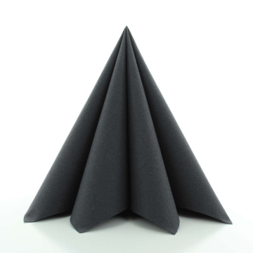 Luxe servetten zwart 12x - 40x40 cm