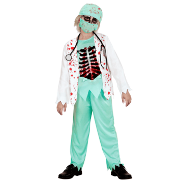 Zombie dokter kostuum voor kinderen - 6 delen