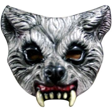 Griezelige half-wolf masker