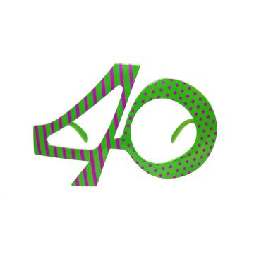 40 jaar verjaardagsbril groen