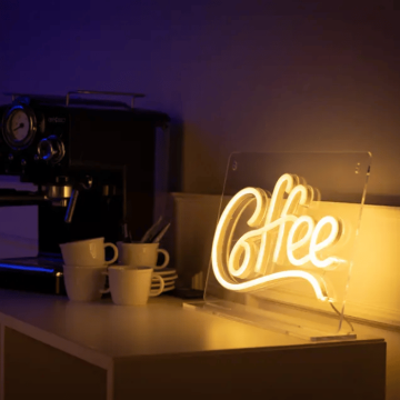 Koffie neon LED sign - 22,5x35 cm