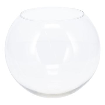 Transparante bowl vaas in glas 200x160 mm