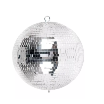 Zilveren discobal - 20 cm incl. ophanghaak