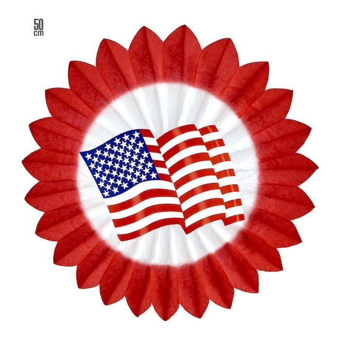 USA Rood Rosette - 50 cm