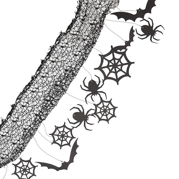 Halloween Wanddecoratie Zwart - 4 meter 