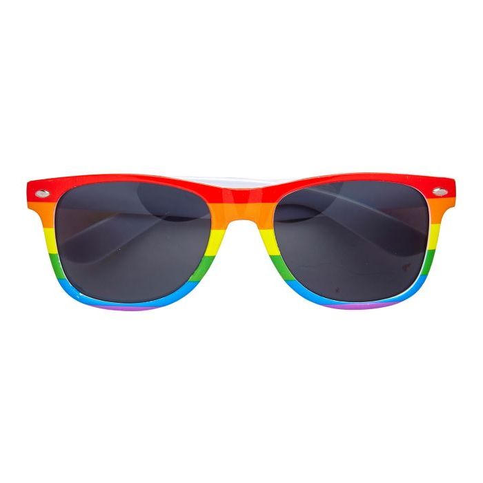 Regenboog kleurige pride zonnebril - one size
