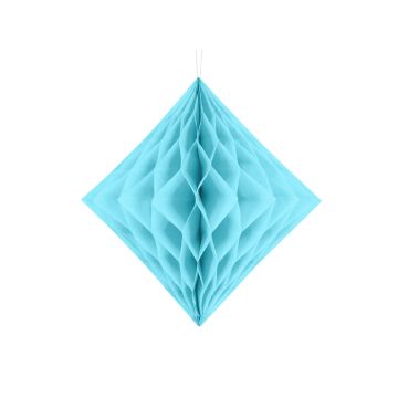 Diamant honeycomb in lichtblauw - 20 cm