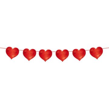 Grote Hart Slinger Rood - 6 m