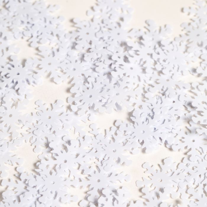 Witte sneeuwvlok tafelconfetti - 14 g